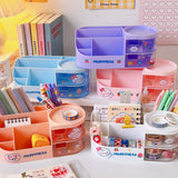 Gaeaspace  -  Kawaii Desktop Pen Holder for Girls Cute Storage Box Organizer Stationery Holder Pencil Holders Back To School Desk Accessories