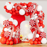 Gaeaspace  -  Christmas Balloon Garland Arch Matte  Blloon Red Blue White Balloons Arch Set Merry Christmas Decoration Gifts New Year Balloon