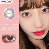 Gaeaspace  -  1 Pair Natural Color Contact Lenses For Eyes Yearly Cosmetic Beauty Pupil Red Gold Blue Lenses Eye Color with Diopter