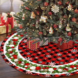 Gaeaspace  -  90/120cm Christmas Tree Skirts Plush Mat Christmas Decor for Home Tree Surround Base Mat Xmas Ornament New Year Gift