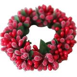 Gaeaspace  -  Christmas Home Decoration Berry Wreath Candlestick Table Decoration Decorations Christmas Eve Candlelight Dinner Accessories