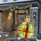 Gaeaspace  -  60CM Outdoor Christmas Inflatable Decorated Ball Made PVC Giant Light Glow Large Balls Tree Decorations Outdoor Toy Ball