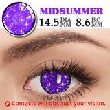 Gaeaspace  -  2PCS/Pair Purple Lenses For Eyes Anime Accessories Beauty Contact Lenses Pupils Makeup Natural Eye Color Lens Cosplay