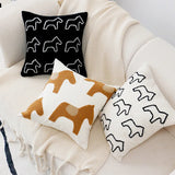 Gaeaspace  -  Cartoon Horse Lion Elephant Point Shape Embroidered Pillow Cover Cushion Cover Cotton Pillowcase Flora Sofa Bedroom Home Decor