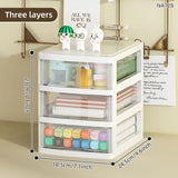 Gaeaspace  -  1Pc Storage Box,Space-Saving Clear Drawer Organizer (2/3/4-Tier) Sort Office,Home,dormitory,Makeup, Pens, Jewelry, Stationary ﻿