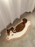 Gaeaspace  -  Cute Cat Children's Room Carpet Ins Style Irregular Living Room Bedroom Bedside Foot Mat Cartoon Absorbent Non-Slip Floor Mat