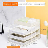 Gaeaspace   -  A4 Metal Desktop File Tray Holder Organizer Desk Shelf Iron Storage Box  Grid Bookcase Book Stand Office Stationery Supplies