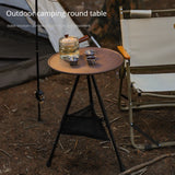 Gaeaspace  -  Outdoor triangular folding table portable solid table easy to store circular table  small adjustable camping table tripod table