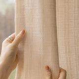 Gaeaspace  -  Light Transmitting Opaque Curtain Japanese Style Bedroom Curtains Log Style Living Room Ins Style Balcony Bay Window Drapes