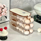 Gaeaspace  -  Large Egg Holder for Fridge Automatic Rolling Egg Organizer Clear Plastic Egg Container Stackable Egg Dispenser and Storage Bin