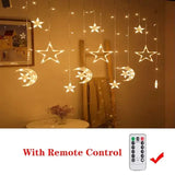 Gaeaspace  -  Christmas Decor String Garland Curtain Light LED For Wedding Home Christmas Tree Ornament Navidad Xmas Gift New Year