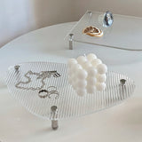 Gaeaspace  -  Ins Acrylic Transparent Tray Wedding Dessert Break Restaurant Afternoon Tea Dessert Display Cosmetic Storage Rack Decoration