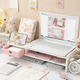 Gaeaspace  -  Office Supplies  Desktop Computer Monitor Height Rack Office Girl Heart Organizer Bedroom Desk Rack Stationery Storage Supplies