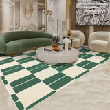 Gaeaspace  -  Green Living Room Decoration Carpet French Retro Bedroom Bedside Soft Carpets Home Study Room Cloakroom Non-slip Washable Rug