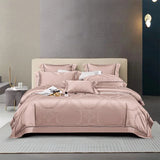 Gaeaspace  -  Family European Egyptian Cotton Duvet Cover Set 4/6/7Pcs Jacquard Queen King Bed Linens Bedding Sets