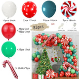 Gaeaspace  -  Christmas Balloon Garland Arch Kit Red Green Lolipop Cone Star Foil Balloons New Year Christmas Party Decoration Supplies Gifts