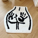 Gaeaspace  -  Ass Butt Carpet Soft Tufted Rug for Bathroom Non-slip Absorb Water Plush Handmade floormat Bedroom Kitchen Toilet Carpet