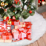 Gaeaspace  -  90/120cm Christmas Tree Skirts Plush Mat Christmas Decor for Home Tree Surround Base Mat Xmas Ornament New Year Gift