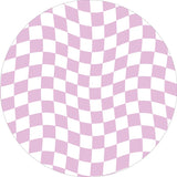 Gaeaspace  -  Irregular Checkerboard Bedroom Rug Round Simple Design Solid Color IG Fashion Living Room Carpet Polyester Cute Decoration Home