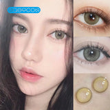 Gaeaspace  -  green Colored Contact Lenses soft for eyes small Beauty Pupil myopia prescription degree yearly natural new big