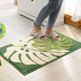 Gaeaspace  -  Leaves Non-Slip Bath Floor Mat Bathroom Fluffy Cashmere Absorbent Soft Rug Pad Children Room Carpet Carpet Home Decor Floor Mats