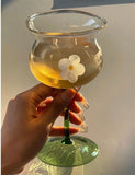 Gaeaspace  -  Creative Transparent Glass Goblet, High Borosilicate Glass, Cute Fun Decoration, Simple Flower Glasses