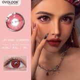 Gaeaspace  -  1 Pair Natural Color Contact Lenses For Eyes Yearly Cosmetic Beauty Pupil Red Gold Blue Lenses Eye Color with Diopter