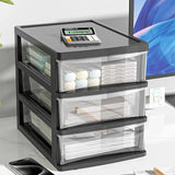 Gaeaspace  -  1Pc Storage Box,Space-Saving Clear Drawer Organizer (2/3/4-Tier) Sort Office,Home,dormitory,Makeup, Pens, Jewelry, Stationary ﻿