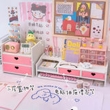 Gaeaspace  -  Office Supplies  Desktop Computer Monitor Height Rack Office Girl Heart Organizer Bedroom Desk Rack Stationery Storage Supplies