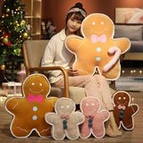 Gaeaspace  -  Cute Gingerbread Man Plush Toys Anime Plushies Pillow Cushion Stuffed Baby Appease Doll Xmas Gifts for Kids