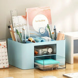 Gaeaspace  -  INS Cute Desktop Cosmetics Storage Box Multi-Functional Office Study Pen Holder Marker Stationery Division Organizing