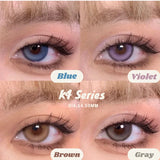 Gaeaspace  -   1Pair Colored Contacts Brown Lenses with Degree Yearly Use Natural Big Eyes Beautiful Pupils for Free Shipping