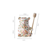 Gaeaspace  -  Ceramic Bear Jar Cute Animal Statues Storage Jar Tea Food Honey Storage Jars Sealed Pots Kitchen Supplies Decor Honey Pots