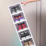 Gaeaspace  -  Simple Foldable Thickening Transparent Shoe Box Home Multi-Functional Shoe Cabinet Sneaker High Heels Sundries Organizer