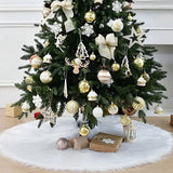 Gaeaspace  -  90/120cm Christmas Tree Skirts Plush Mat Christmas Decor for Home Tree Surround Base Mat Xmas Ornament New Year Gift