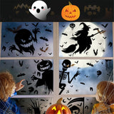 Gaeaspace  -  Halloween Giant Ghost Monster Ghost Shadow Window Sticker Witch Death Bat Skeleton Helloween Party Decor Electrostatic Sticker