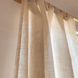 Gaeaspace  -  Modern Natural Linen Curtains for Living Room Bedroom Solid Color Cotton Hemp Curtain Tulle Fabric Gauze Semi-shading Ramie Yarn