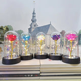 Gaeaspace  -  LED Light Foil Flower Artificial Rose Flowers Night Lamp Valentines Day Gift For Girlfriend Eternal Rose Wedding Decorative Gift