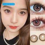 Gaeaspace  -  bubble Blue Colored Contact Lenses Soft For Eyes Small Beauty Pupil Myopia Prescription Degrees Yearly Natural New