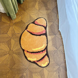 Gaeaspace  -  Croissant Shaped Carpets - Cozy Bread Rug for Home Decor, Non-slip Safety Mat for Living and Bathrooms