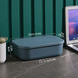 Gaeaspace  -  1/2 Pcs Plastic Storage Bins, Stackable Baskets with Lid and Handle,Colorful Desktop Box Cubby Containers