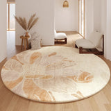 Gaeaspace  -  Cream Style Round Carpet Living Room Log Style Bedroom Bedside Non Slip Carpets Sofa Coffee Table Ight Luxury Anti Fouling Rug