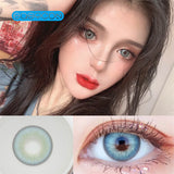 Gaeaspace  -  blue Colored Contact Lenses soft for eyes small Beauty Pupil myopia prescription degree yearly natural new big