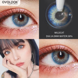 Gaeaspace  -  (2PCS)1 Pair Lenses Eye Color Contact Lenses with Diopter 10 Colors Comestic Natural Beauty Pupils Free Ship Yealy Use