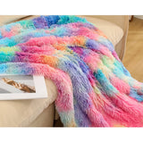 Gaeaspace  -  Winter Fluffy Soft Blankets  Long Faux Coral Fleece Blanket Warm Plush Cozy  Throw Bed Sofa  Home Decor