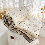 Gaeaspace  -  Baby Quilt Double Layer Yarn Soybean Fiber Mother And Baby Grade Soft Summer Cool Quilt Comfortable Breathable Home Textile