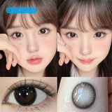 Gaeaspace  -  Gugu Black Colored Contact Lenses Soft For Eyes Small Beauty Pupil Myopia Prescription Degrees Yearly Natural New