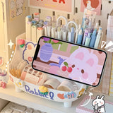 Gaeaspace  -  Kawaii Desktop Pen Holder Large-capacity Cute Stationery Storage Box Creative Cartoon Pencil Holder Ins Desk Organizer for Girls