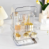 Gaeaspace  -  Transparent Desktop Cosmetics Storage Box Home Bedroom Bathroom Dust Skin Care Products Lipstick Jewelry Organizer Rack