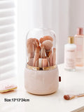 Gaeaspace  -  360° Rotating Makeup Brushes Holder Portable Desktop Cosmetic Organizer for Brushes Cosmetic Storage Box Clear Jewelry Container